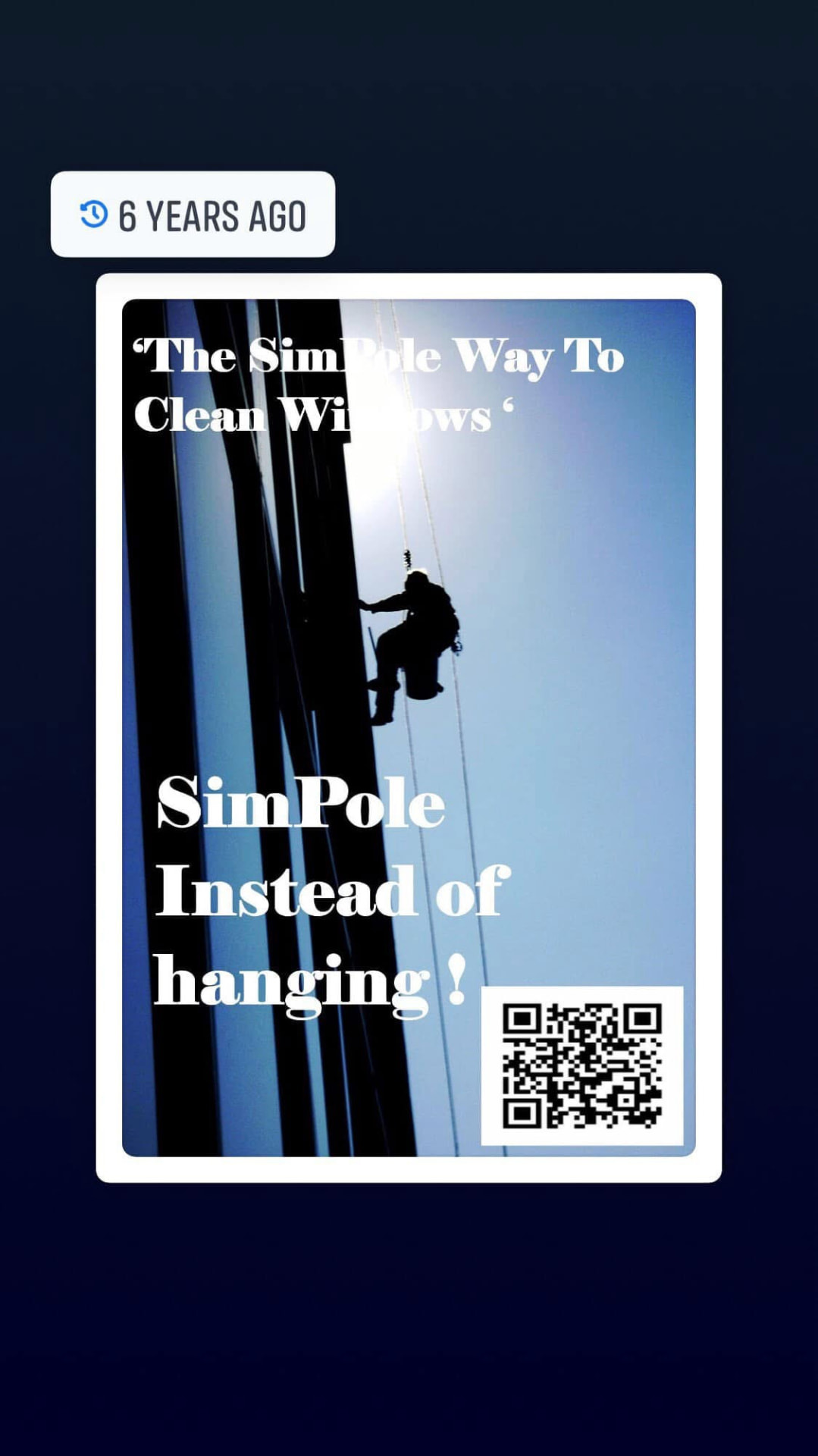 SimPole social post: The SimPole way to clean windows instead of hanging