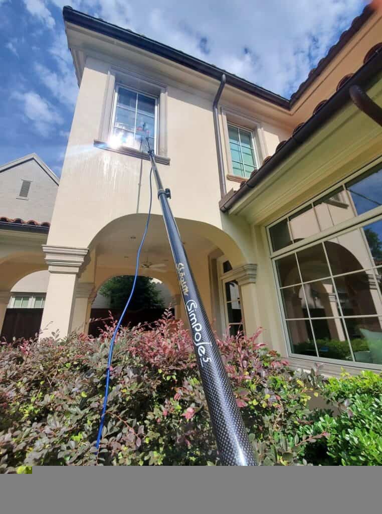 Extendable Window Cleaning Pole With Hose Attachment